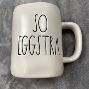 Rae Dunn Artisan Collection By Magenta Ivory Ceramic "So Eggstra" Tea Coffee Mug